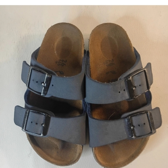 BIRKENSTOCK Arizona Kids Birkibuc Navy EU 26 US 8 - Picture 2 of 9